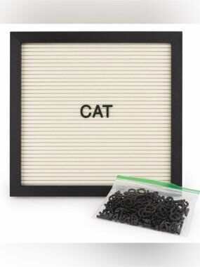 Letter Board with Characters Set – Black Frame